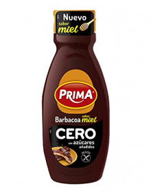 Salsa barbacoa Prima Cero con sabor a miel 440 g