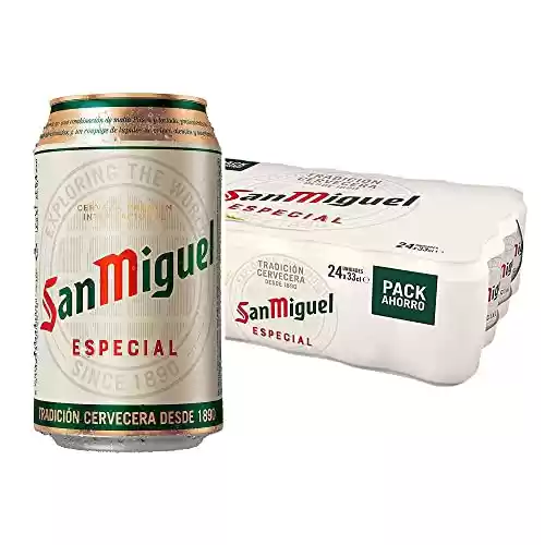 San Miguel Especial Cerveza Premium Lager, Pack de 24 Latas x 33cl