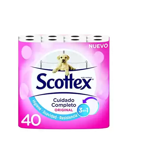 Scottex Original Papel Higiénico, 40 Rollos