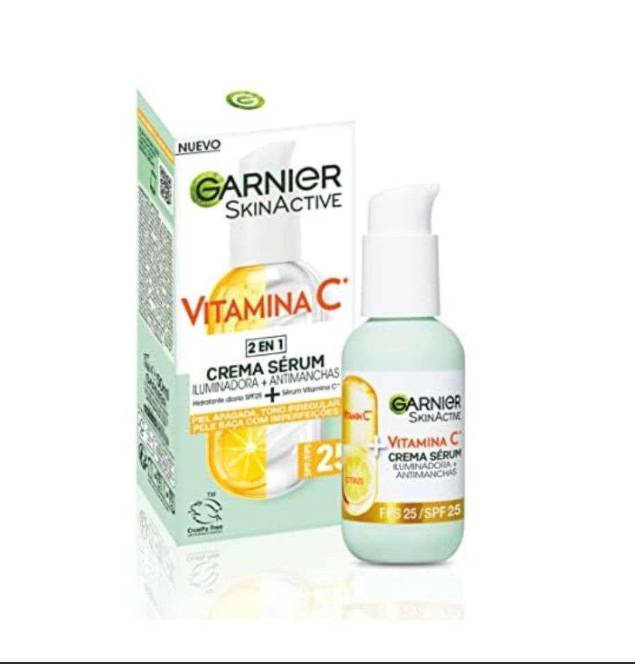 Sérum Facial Iluminador y Anti Manchas 2 en 1 Garnier con 20% Vitamina C y SPF25