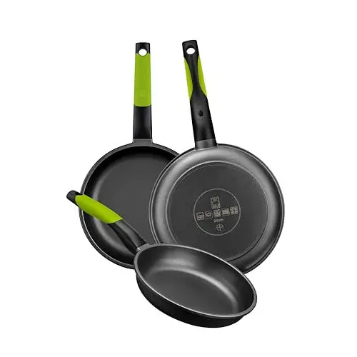 Set 3 sartenes BRA Prior 18-22-26 cm con antiadherente Tricapa