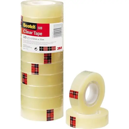 Set de 10 rollos de cinta adhesiva transparente Scotch