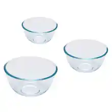 Set de 3 bowls Pyrex Classic de vidrio borosilicato (0.5, 1 y 2 L)