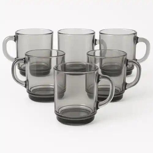 Set de 6 Tazas de Vidrio con Asa Duralex 26cl - Varios colores a elegir