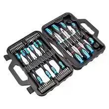 Set de destornilladores Amazon Basics de 58 unidades con puntas Phillips y Torx