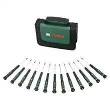 Set de destornilladores de precisión Bosch, 13 piezas.