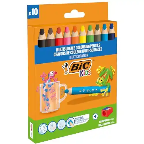 Set de lápices de color BIC Kids con sacapuntas