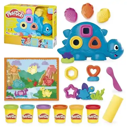 Set de plastilina Play-Doh con dinosaurio y 6 colores
