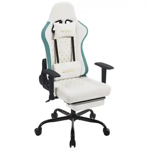 Silla de juego WOLTU ergonómica con masaje y reposapiés extensible