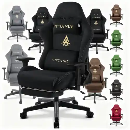 Silla Gaming Vittanly con reposapiés