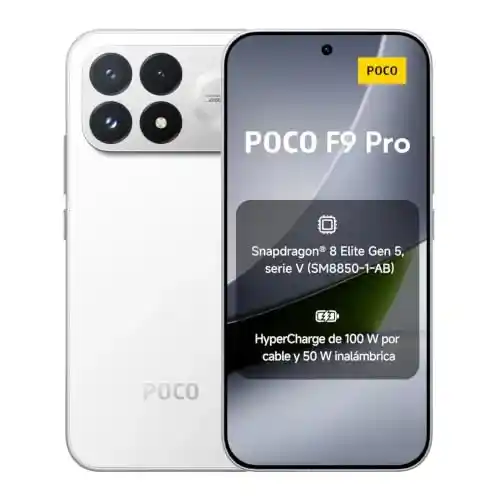 Smartphone POCO F9 Pro 12GB RAM 512GB Blanco con batería 6330mAh y carga 100W