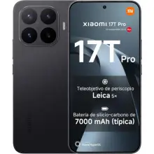 Smartphone Xiaomi 17T Pro (12+512GB) con pantalla 144Hz y batería 7000 mAh