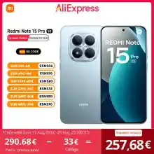 Smartphone Xiaomi Redmi Note 15 Pro 5G 8GB-256GB con pantalla AMOLED y cámara 200MP