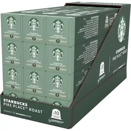 SOLO HOY! 120x cápsulas Starbucks by Nespresso - Pike Place Roast - a 0,22€ la cápsula