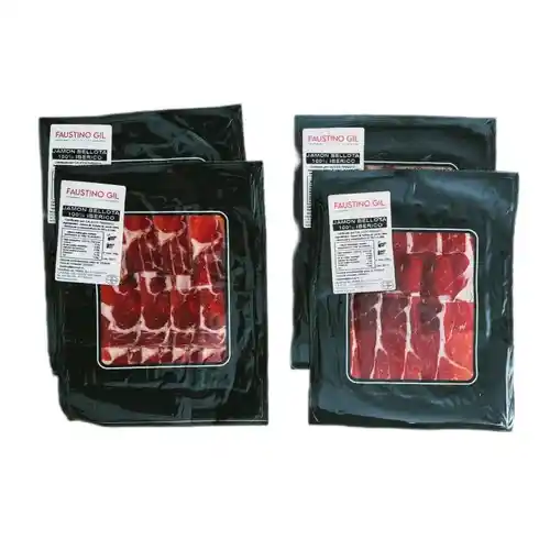 SOLO HOY! Jamón IBERICO BELLOTA 100% - 4 Sobres de 100g