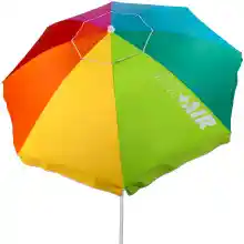 Sombrilla de playa multicolor antiviento protección UV50 - Grande 220cm