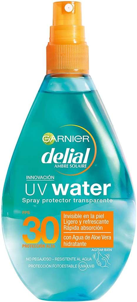 Spray Protector Solar Transparente Garnier Delial UV Water IP30 150 ml