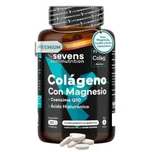 Suplemento de colágeno SEVENS NUTRITION con magnesio, Q10 y ácido hialurónico (120 unidades)