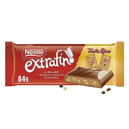 Tableta de chocolate con leche y galleta Nestlé Extrafino 84g