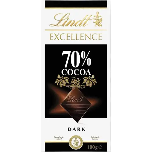 Tableta de chocolate negro Lindt EXCELLENCE 70% cacao