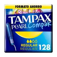 Tampax Compak Pearl Regular, 128 Unidades