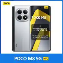 Teléfono móvil POCO M8 5G 8GB+512GB con Snapdragon 6 Gen 3 y pantalla AMOLED 120 Hz