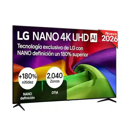 Televisor LG 75NU800B6LA Smart TV Nano UHD AI 75" 4K con Anti-Reflejos 94%