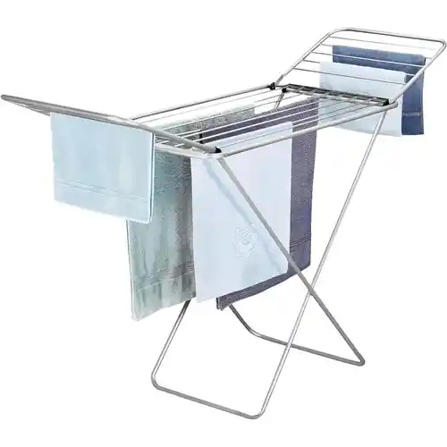 Tendedero plegable de metal con alas y 20 metros de tendido