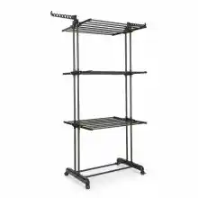 Tendedero vertical Dasck plegable de 3 niveles con ruedas (177 cm)