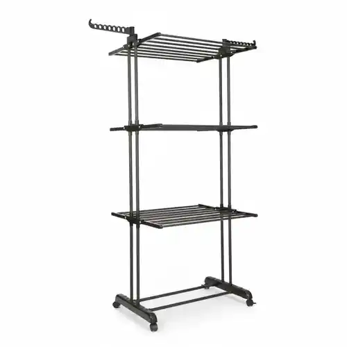 Tendedero vertical Dasck plegable de 3 niveles con ruedas (177 cm)