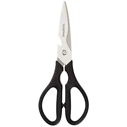 Tijeras de cocina Amazon Basics multifunción de acero inoxidable