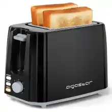 Tostadora Aigostar 750W, 2 Ranuras, 7 Ajustes, Bandeja Recogemigas