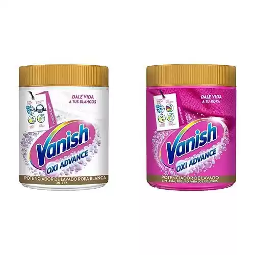 Vanish Pack Oxi Advance Quitamanchas Multibeneficio - Pink 800 gr + White 800gr, en polvo, sin lejía