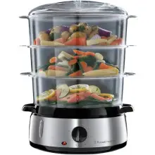 Vaporera Russell Hobbs de 3 pisos + arrocera