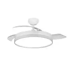 Ventilador de techo con Luz LED regulable, motor DC silencioso, 3 aspas retráctiles, mando a distancia