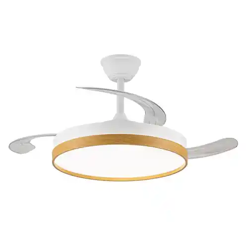 Ventilador de techo SECUOYA con luz LED, motor DC de 6 velocidades y función verano/invierno