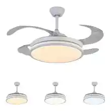 Ventilador techo con aspas retráctiles + luz LED