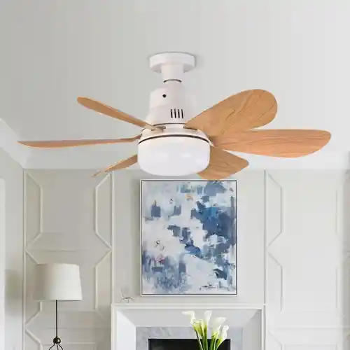 Ventilador Techo LED E27 Regulable con Mando