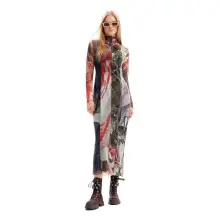 Vestido de manga larga Desigual para mujer