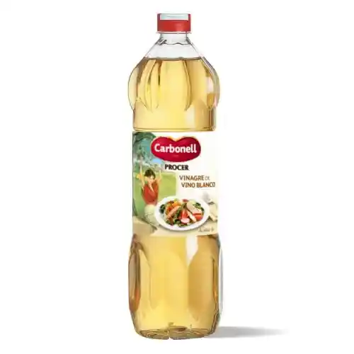 Vinagre de vino blanco Carbonell (1 L) para salsas y aliños