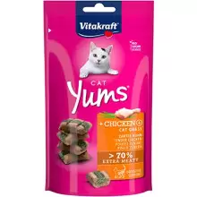 Vitakraft Cat Yums - Mordidas suaves de pollo y pasto comida para gatos