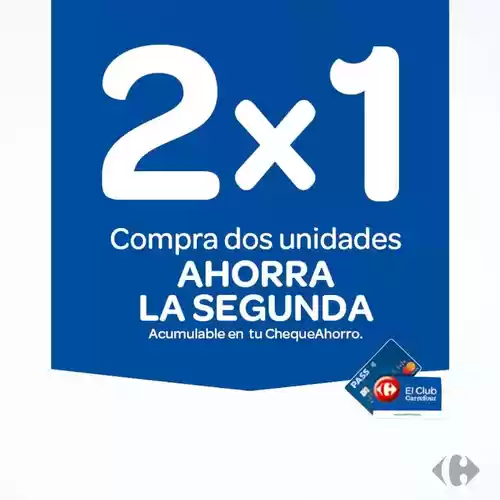 Vuelve 2x1 en Chequeahorro Carrefour