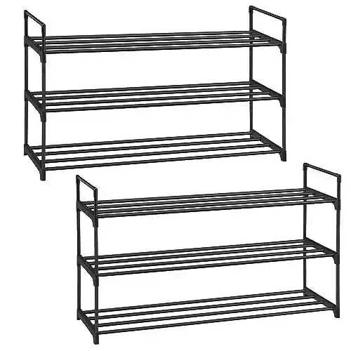 Zapatero SONGMICS de 3 niveles con estructura de metal para 12-15 pares